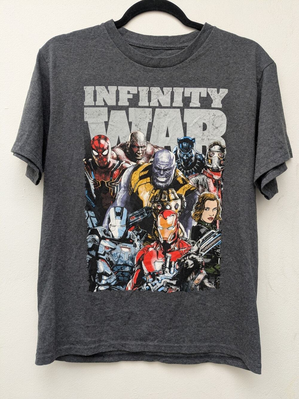 Marvel Avengers Boys Tee Dark Gray Infinity Wars Size XL